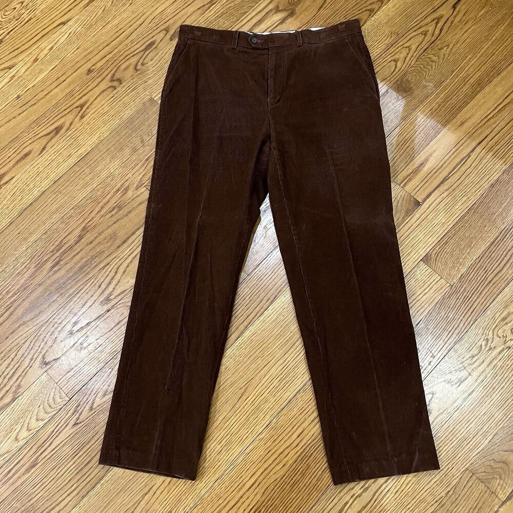 Polo Ralph Lauren Corduroy Pants Mens 36X31 Dark Brown Classic Business
